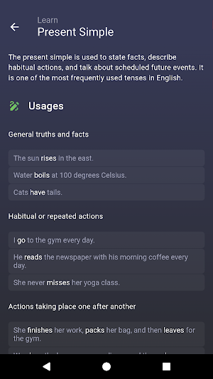 English Tenses Screenshot 2