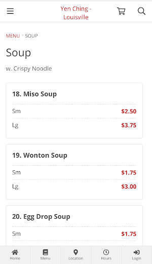 Yen Ching - Louisville Order Screenshot 2