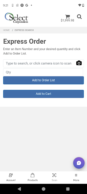 Select Corporation Purchasing Screenshot 3