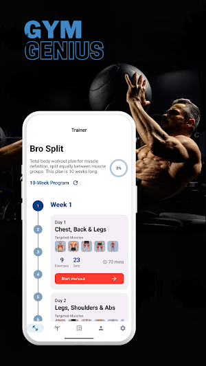 Gym Genius: Workouts Planner Screenshot 0