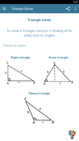 Triangle Solver Free Screenshot 0