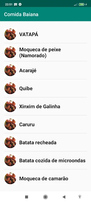 Receitas Tipica Baiana Screenshot 2