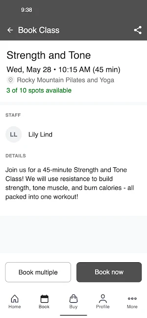 Rocky Mountain Pilates & Yoga Screenshot 2