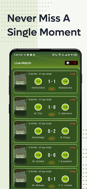 Komiz Footy Live Score Screenshot 0