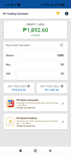 PH Trading Calculator Screenshot 0