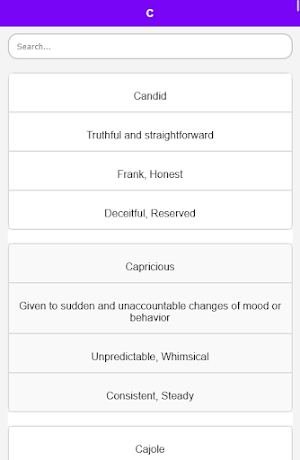 Synonyms Antonyms Dictionary Screenshot 3