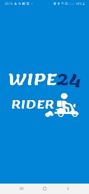 Wipe24 Rider App Screenshot 0
