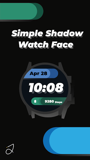 Simple Shadow Watch Face Screenshot 0