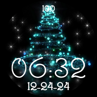 Christmas Tree Blue Sparkles