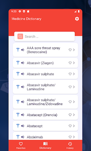 Medicine Dictionary Screenshot 1