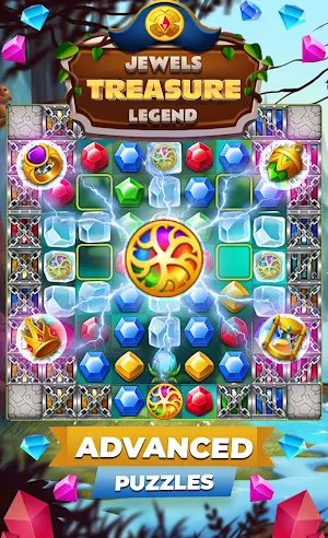 Jewels Treasures Match 3 Pro Screenshot 2