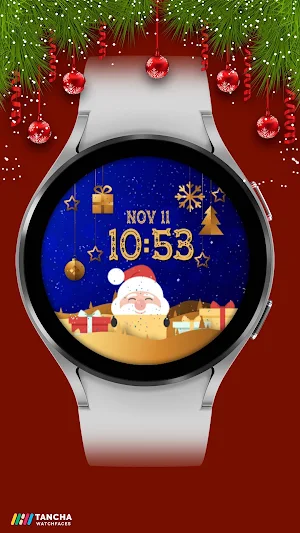 Tancha Christmas Watch Face Screenshot 2