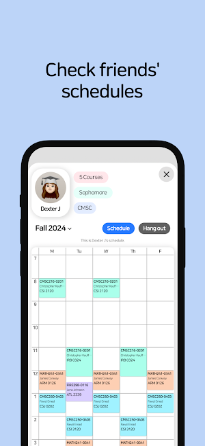 August: Me & Friends Timetable Screenshot 1