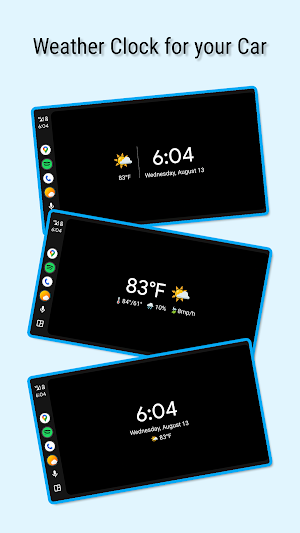 Weather Clock for Android Auto Screenshot 0