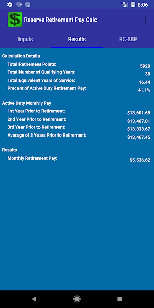 US Military Reserve Retirement Screenshot 1