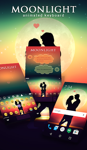 Moonlight Animated Keyboard + Live Wallpaper Screenshot 0