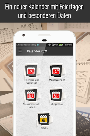 Kalender mit feiertagen deutsch 2021 kostenlos Screenshot 0