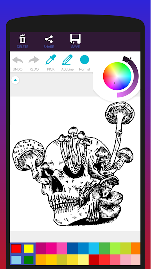 Magical Mushroom Coloring Book Screenshot 1