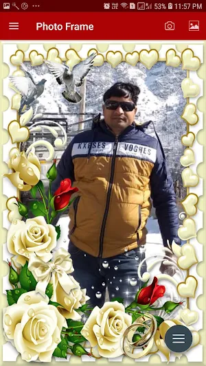 Romantic Photo Frame Screenshot 1