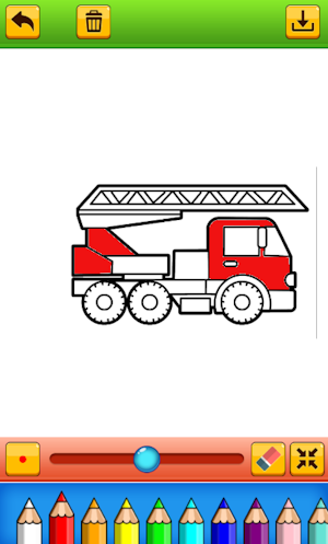 fire truck coloring book Screenshot 2