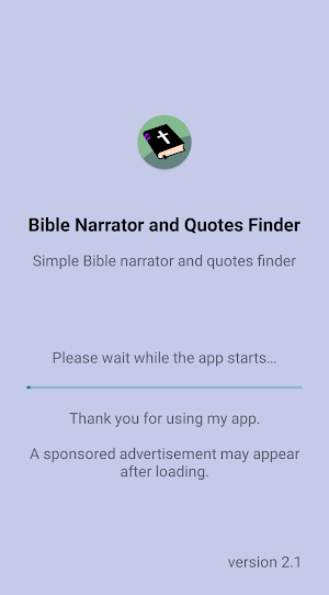 Bible Narrator Quotes Finder Screenshot 0
