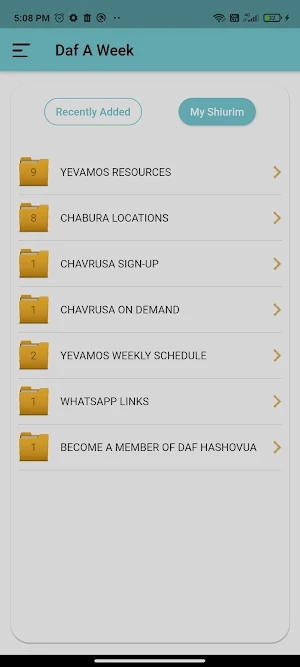 Daf Hashovua - Daf A Week Screenshot 0