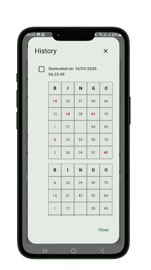 Bingo Cards Screenshot 2