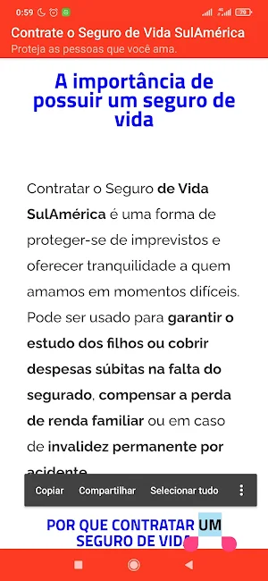 Seguro Vida SulAmérica Total Screenshot 1