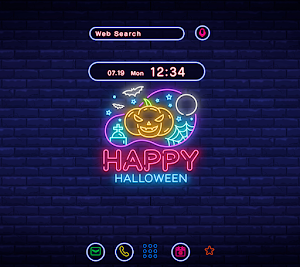 Neon Halloween Theme +HOME Screenshot 0