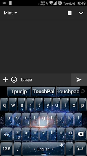 Keyboard Theme MilkyWay Screenshot 2