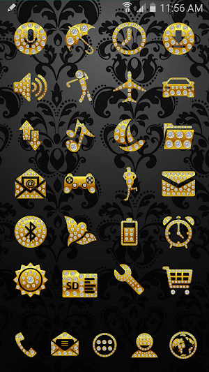 ICON PACK GOLD DIAMONDS THEME Screenshot 0