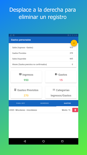Gastos Personales & Presupuest Screenshot 2