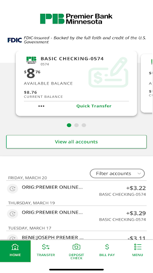Premier Bank Minnesota Screenshot 0