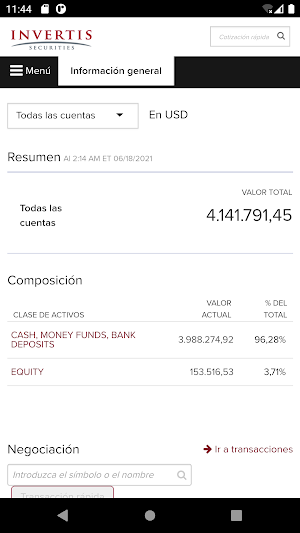 Invertis Mobile Screenshot 1