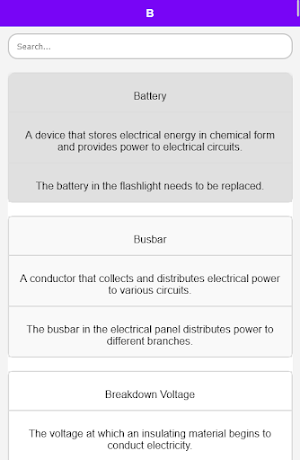 Electrical Dictionary Screenshot 2