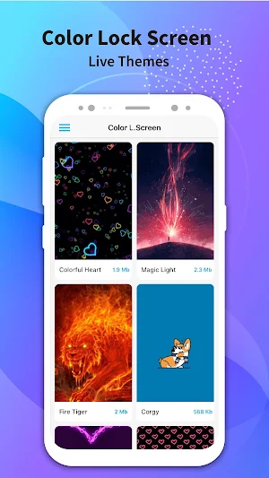 Color Lock Screen - Live Lock Screen Screenshot 0