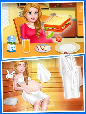 Mommy & newborn baby shower - Babysitter Game Screenshot 0