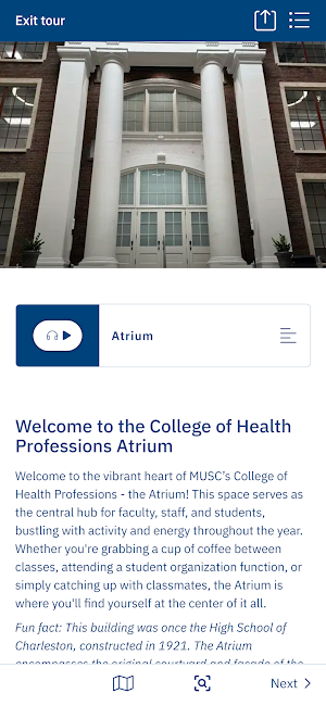 MUSC CHP Self-Guided Tour Screenshot 2