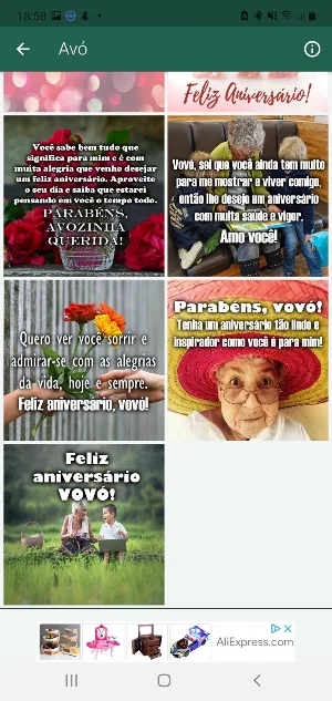 AVÓ, AVÔ FELIZ ANIVERSÁRIO Screenshot 1