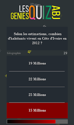 LES GENIES QUIZ ABIDJAN 2021 Screenshot 2