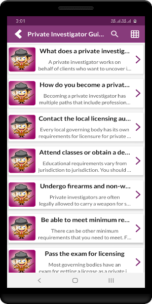 Private Investigator Guide Screenshot 1