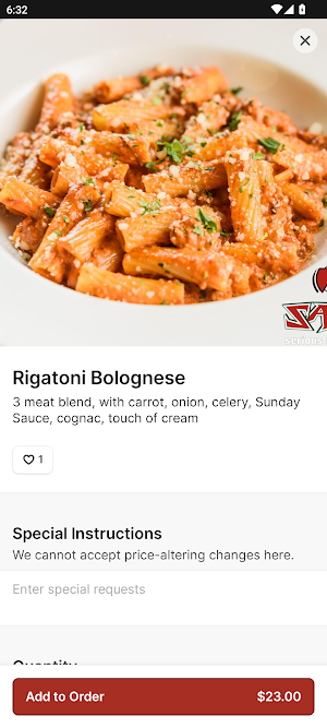 Saza Serious Italian Food Screenshot 3