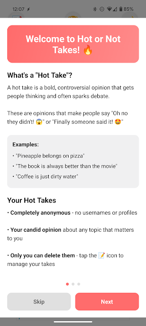 Hot or Not Takes Screenshot 0