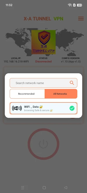 X-A TUNNEL VPN Screenshot 1