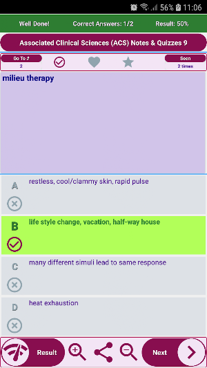 Associated Clinical Sciences concepts and quizzes Screenshot 1