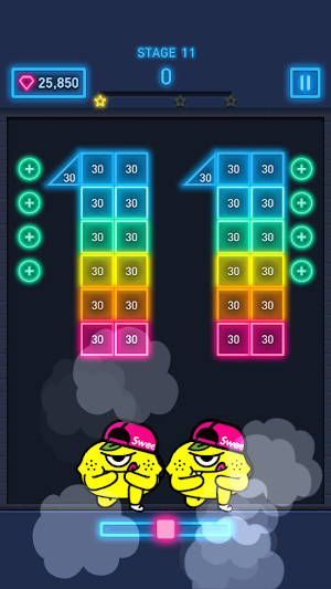 Brick Breaker: Neon-filled hip hop! Screenshot 1