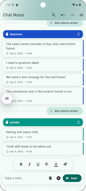 Chat Notes Screenshot 0