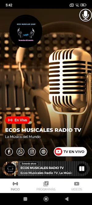 Ecos Musicales Radio TV Screenshot 0