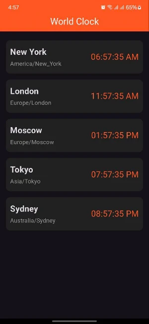 World Clock Screenshot 0