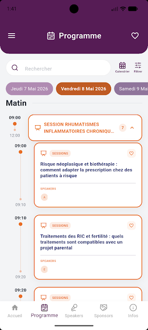 Congrès Rhumatologie Screenshot 1
